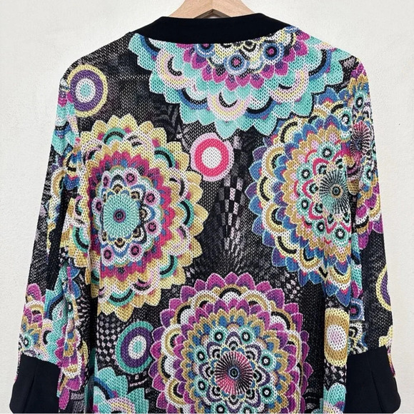 Joseph Ribkoff Womens Cover Up 8 Kimono Open Knit Multicolor Jacket - Picture 13 of 15